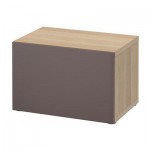 БЕСТО Стеллаж с дверью - под беленый дуб/Вальвикен темно-коричневый