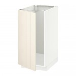 METOD наполный шкаф д/мойки/мусорн конт белый/Хитарп белый с оттенком 40x61.8 cm