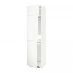 METOD выс шкаф для хол/мороз с 3 дверями белый/Воксторп матовый белый 60x60x240 см