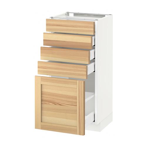 МЕТОД / МАКСИМЕРА Напольный шкаф с 5 ящиками - белый, Торхэмн естественный ясень, 40x37 см МЕТОД / МАКСИМЕРА Напольный шкаф с 5 ящиками - белый, Торхэмн естественный ясень, 40x37 см