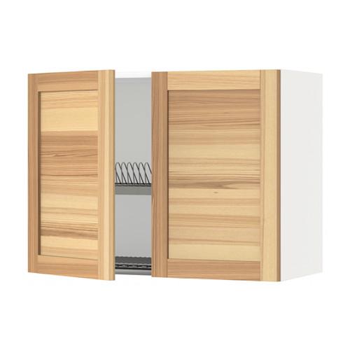 МЕТОД Навесной шкаф с посуд суш/2 дврц - белый, Торхэмн естественный ясень, 80x60 см МЕТОД Навесной шкаф с посуд суш/2 дврц - белый, Торхэмн естественный ясень, 80x60 см