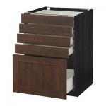 МЕТОД / ФОРВАРА Напольный шкаф с 5 ящиками - 60x60 см, Эдсерум под дерево коричневый, под дерево черный МЕТОД / ФОРВАРА Напольный шкаф с 5 ящиками - 60x60 см, Эдсерум под дерево коричневый, под дерево черный