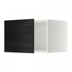 МЕТОД Верх шкаф на холодильн/морозильн - белый, Тингсрид под дерево черный, 60x40 см