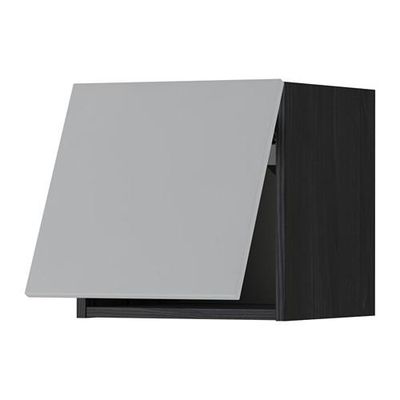 МЕТОД Горизонтальный навесной шкаф - 40x40 см, Веддинге серый, под дерево черный