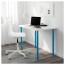 ЛИННМОН / АДИЛЬС Стол - белый/синий
