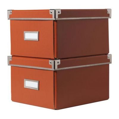 КАССЕТ Коробка с крышкой для DVD - оранжевый