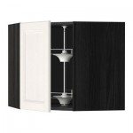 МЕТОД Угл нвсн шкф с вращающ секц - 68x60 см, Лаксарби белый, под дерево черный