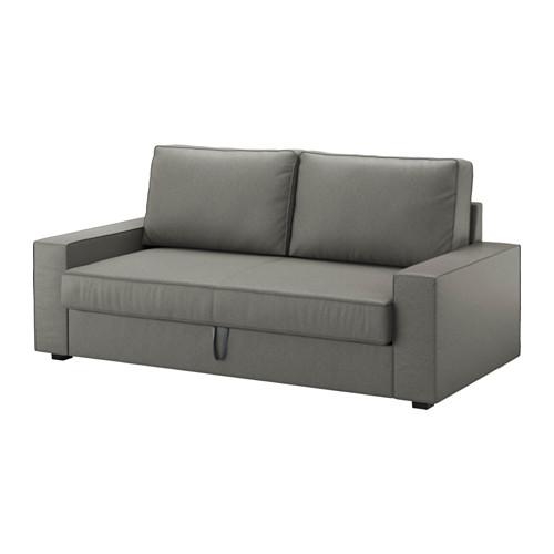 ВИЛАСУНД Диван-кровать 3-местный - Бурред серо-зеленый