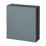 БЕСТО Стеллаж с дверью - черно-коричневый/Вальвикен серо-бирюзовый