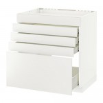 МЕТОД / ФОРВАРА Напольн шк д/вар панели/5фасад/4ящ - 80x60 см, Хэггеби белый, белый МЕТОД / ФОРВАРА Напольн шк д/вар панели/5фасад/4ящ - 80x60 см, Хэггеби белый, белый