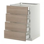 МЕТОД / МАКСИМЕРА Нплн шк 4фрнт/2нзк/3срд ящ - 60x60 см, Брокхульт под грецкий орех светло-серый, белый МЕТОД / МАКСИМЕРА Нплн шк 4фрнт/2нзк/3срд ящ - 60x60 см, Брокхульт под грецкий орех светло-серый, белый