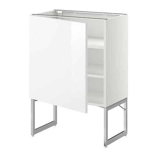 МЕТОД Напольный шкаф с полками - белый, Рингульт глянцевый белый, 60x37x60 см МЕТОД Напольный шкаф с полками - белый, Рингульт глянцевый белый, 60x37x60 см