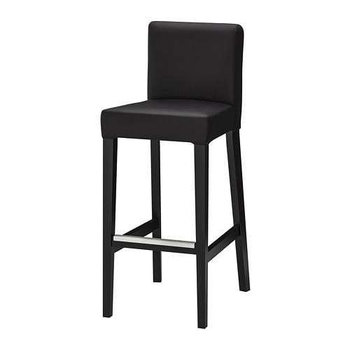 preambule vertegenwoordiger arm HENRIKSDAL bar stool brown-black / Glose black (903.199.18) - reviews,  price, where to buy