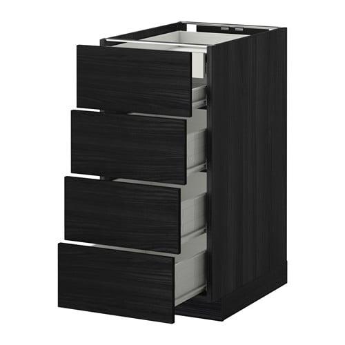 МЕТОД / ФОРВАРА Нплн шк 4фрнт/2нзк/3срд ящ - под дерево черный, Тингсрид под дерево черный, 40x60 см МЕТОД / ФОРВАРА Нплн шк 4фрнт/2нзк/3срд ящ - под дерево черный, Тингсрид под дерево черный, 40x60 см