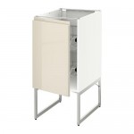 МЕТОД Напольный шкаф с проволочн ящиками - белый, Воксторп глянцевый светло-бежевый, 40x60x60 см МЕТОД Напольный шкаф с проволочн ящиками - белый, Воксторп глянцевый светло-бежевый, 40x60x60 см