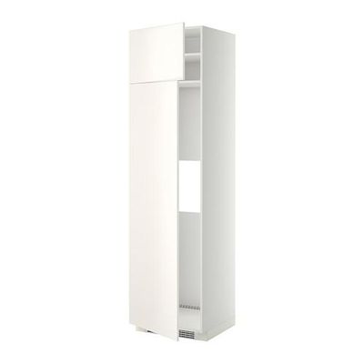 МЕТОД Выс шкаф д/холодильн или морозильн - 60x60x220 см, Веддинге белый, белый
