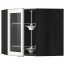 МЕТОД Углов навесн шк с врщ скц/сткл дв - под дерево черный, Ютис матовое стекло/алюминий, 68x60 см