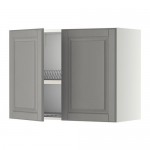 МЕТОД Навесной шкаф с посуд суш/2 дврц - белый, Будбин серый, 80x60 см МЕТОД Навесной шкаф с посуд суш/2 дврц - белый, Будбин серый, 80x60 см