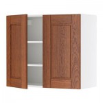 ФАКТУМ Навесной шкаф с 2 дверями - Ликсторп коричневый, 60x70 см