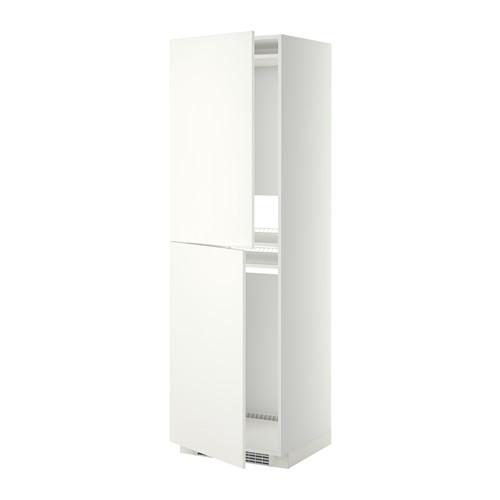 МЕТОД Высок шкаф д холодильн/мороз - белый, Хэггеби белый, 60x60x200 см