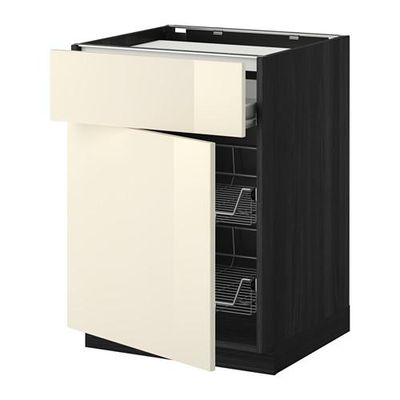 МЕТОД / ФОРВАРА Нплн шк д/врч пнл/ящ/2првл крзн - Рингульт глянцевый кремовый, под дерево черный