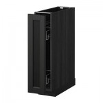 МЕТОД Напол шкаф/выдв внутр элем - Лаксарби черно-коричневый, под дерево черный