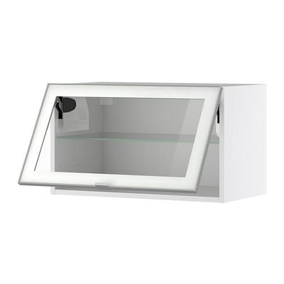 ФАКТУМ Гориз навесн шкаф со стекл дверью - Рубрик прозрачное стекло, 70x40 см