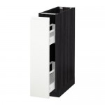 МЕТОД Напол шкаф/выдв внутр элем - под дерево черный, Воксторп белый