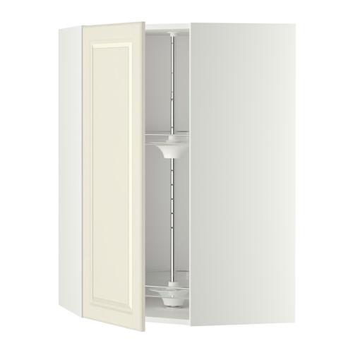 METOD угл нвсн шкф с вращающ секц белый/Будбин белый с оттенком 67.5x67.5x100 cm