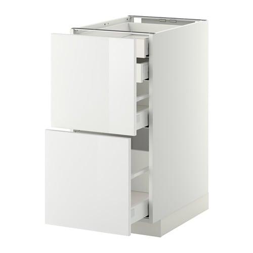 МЕТОД / МАКСИМЕРА Напл шк 2 фрнт/2низ/1срд/1 выс ящ - белый, Рингульт глянцевый белый, 40x60 см