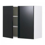 ФАКТУМ Навесной шкаф с 2 дверями - Абстракт черный, 80x92 см