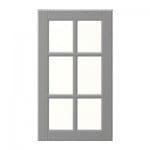 ЛИДИНГО Стеклянная дверь - серый, 30x70 см