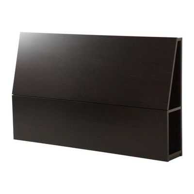 ОПДАЛЬ Изголовье с полкой - черно-коричневый, 160 см