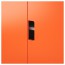 СТУВА Комб для хран с дверц/ящ - белый/оранжевый