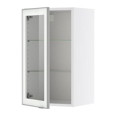 ФАКТУМ Навесной шкаф со стеклянной дверью - Рубрик прозрачное стекло, 40x70 см