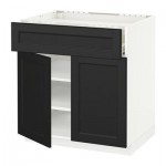 МЕТОД / ФОРВАРА Нплн шк д/врч пнл/ящ/плк/2дв - Лаксарби черно-коричневый, белый МЕТОД / ФОРВАРА Нплн шк д/врч пнл/ящ/плк/2дв - Лаксарби черно-коричневый, белый