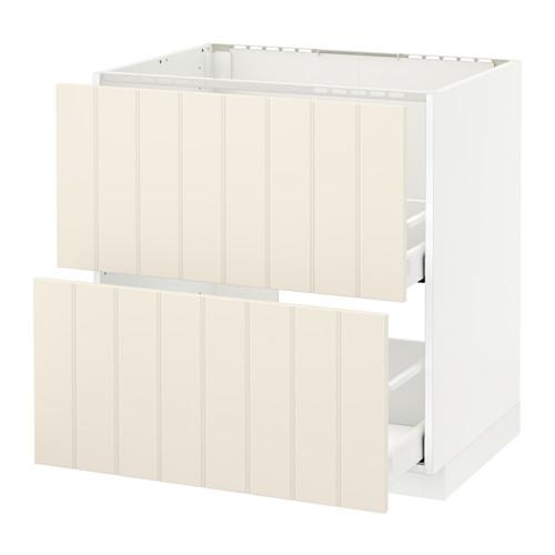 МЕТОД / МАКСИМЕРА Напольн шк п-мойку+2фрнт пнл/2 ящ - белый, Хитарп белый с оттенком, 80x60 см