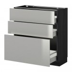 METOD напольн шкаф 3фрнт пнл/2низк/1ср ящ