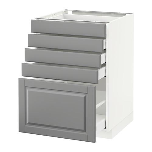 МЕТОД / МАКСИМЕРА Напольный шкаф с 5 ящиками - белый, Будбин серый, 60x60 см МЕТОД / МАКСИМЕРА Напольный шкаф с 5 ящиками - белый, Будбин серый, 60x60 см