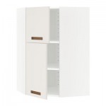 МЕТОД Угловой навесной шкаф+полки/2дверцы - Мэрста белый, белый