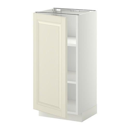 МЕТОД Напольный шкаф с полками - белый, Будбин белый с оттенком, 40x37 см