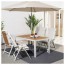 ШЭЛЛАНД Стол+4 кресла, д/сада - Шэлланд светло-коричневый/ФРЁСЁН/ДУВХОЛЬМЕН бежевый