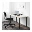 OLOV/LINNMON стол белый/черный 60x120 cm