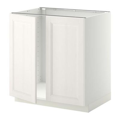 МЕТОД Напольн шкаф д раковины+2 двери - Лаксарби белый, белый МЕТОД Напольн шкаф д раковины+2 двери - Лаксарби белый, белый