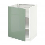 МЕТОД Напольный шкаф с полками - белый, Калларп глянцевый светло-зеленый, 60x60 см МЕТОД Напольный шкаф с полками - белый, Калларп глянцевый светло-зеленый, 60x60 см
