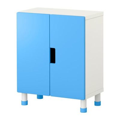СТУВА Комбинация для хранения с дверцами - белый/синий