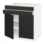 МЕТОД / ФОРВАРА Нап шк д/вар панели/2ящ/2фасада/1ящ - Лаксарби черно-коричневый, белый МЕТОД / ФОРВАРА Нап шк д/вар панели/2ящ/2фасада/1ящ - Лаксарби черно-коричневый, белый