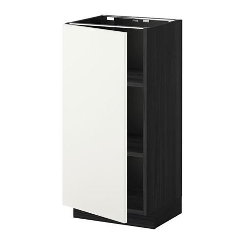 METOD напольный шкаф с полками черный/Хэггеби белый 40x37 см METOD напольный шкаф с полками черный/Хэггеби белый 40x37 см