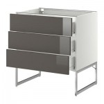 МЕТОД / ФОРВАРА Нплн шк 3 фрнт/3 средн ящика - 80x60x60 см, Рингульт глянцевый серый, белый МЕТОД / ФОРВАРА Нплн шк 3 фрнт/3 средн ящика - 80x60x60 см, Рингульт глянцевый серый, белый