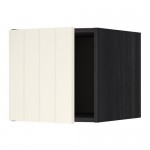 МЕТОД Верхний шкаф - под дерево черный, Хитарп белый с оттенком